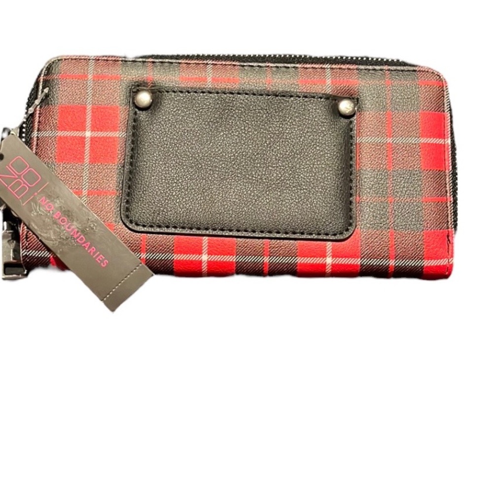Plaid Print No Boundaries Zip Around Wallet